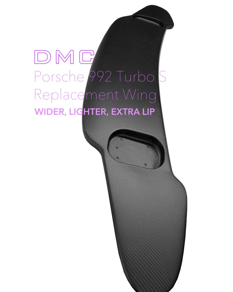 DMC Carbon Fiber Rear Wing for Porsche 992 Turbo & Turbo S Coupe & Cabriolet (OEM Fitment) - Image 9