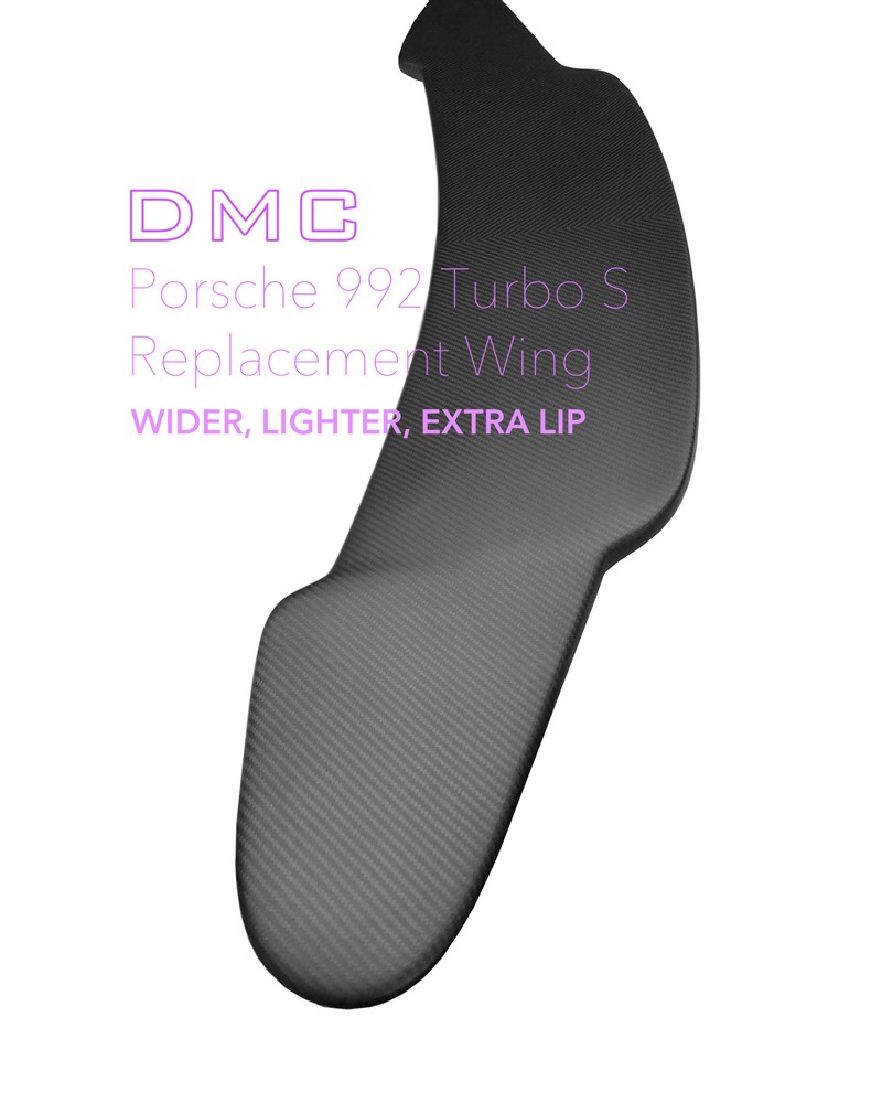 DMC Carbon Fiber Rear Wing for Porsche 992 Turbo & Turbo S Coupe & Cabriolet (OEM Fitment) - Image 8