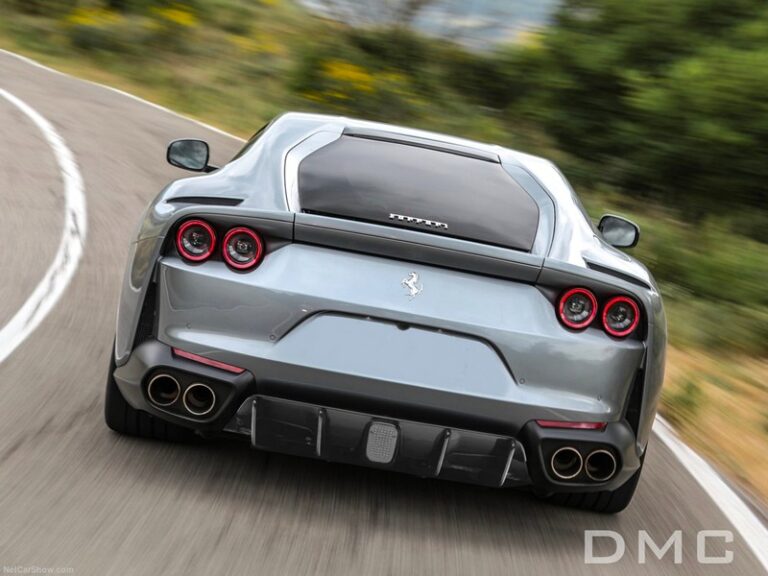DMC Rear Diffuser Forged Carbon Fiber with F1 LED Center Brake Light for Ferrari 812 Superfast SF GTS