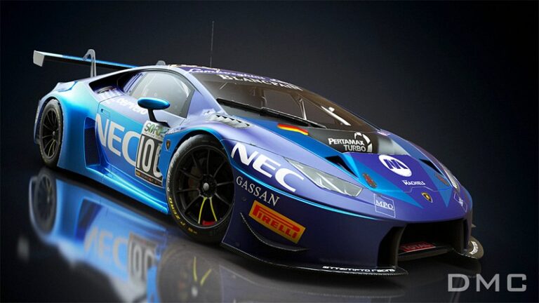 DMC Rear Wing Spoiler, Forged Carbon Fiber, Super Trofeo Squadra Corse Style for Lamborghini Huracan EVO GT3