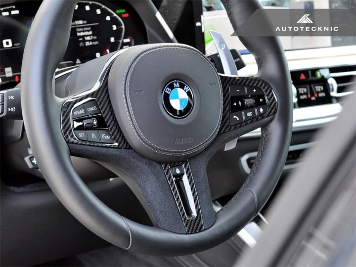 AutoTecknic Carbon Alcantara Steering Wheel Trim for F91/ F92/ F93 M8 - Image 4