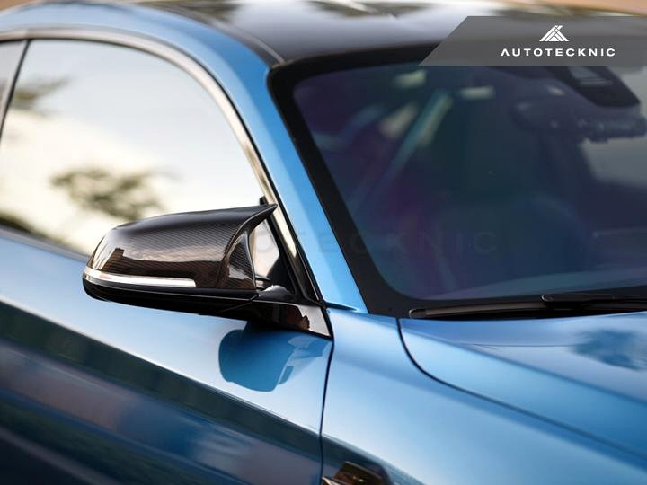 AutoTecknic Replacement Version II M-Inspired Dry Carbon Mirror Covers for F22 2-Series | F30 3-Series | F32/ F36 4-Series | F87 M2 - Image 4
