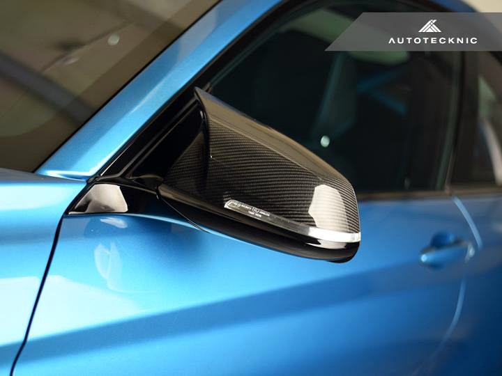 AutoTecknic Replacement Version II M-Inspired Dry Carbon Mirror Covers for F22 2-Series | F30 3-Series | F32/ F36 4-Series | F87 M2 - Image 2