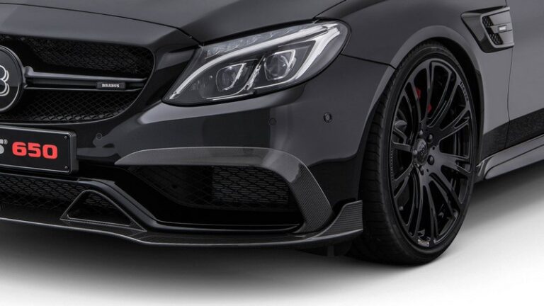 BRABUS Carbon Front Fascia Attachments Glossy for C-Class
