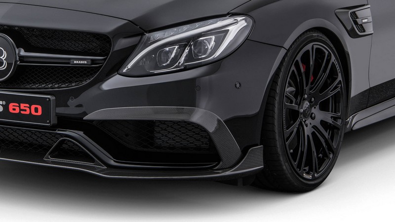 BRABUS Carbon Front Fascia Attachments Glossy for C-Class