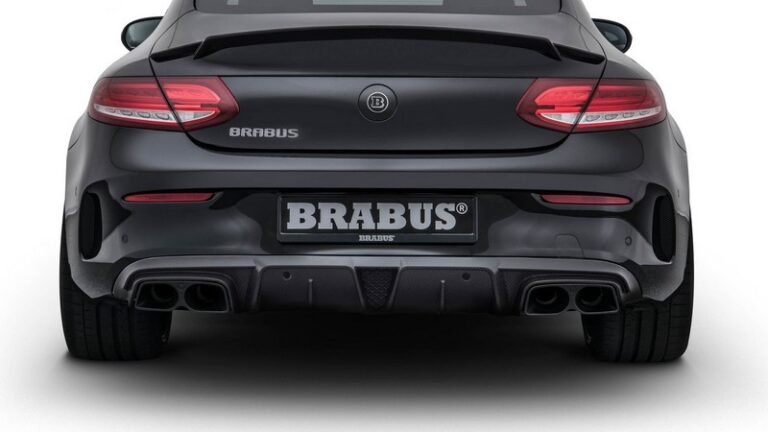 BRABUS Carbon Rear Fascia Inserts Glossy for C-Class C205 AMG C63