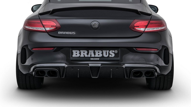 BRABUS Carbon Rear Fascia Inserts Glossy for C-Class C205 AMG C63 - Image 2