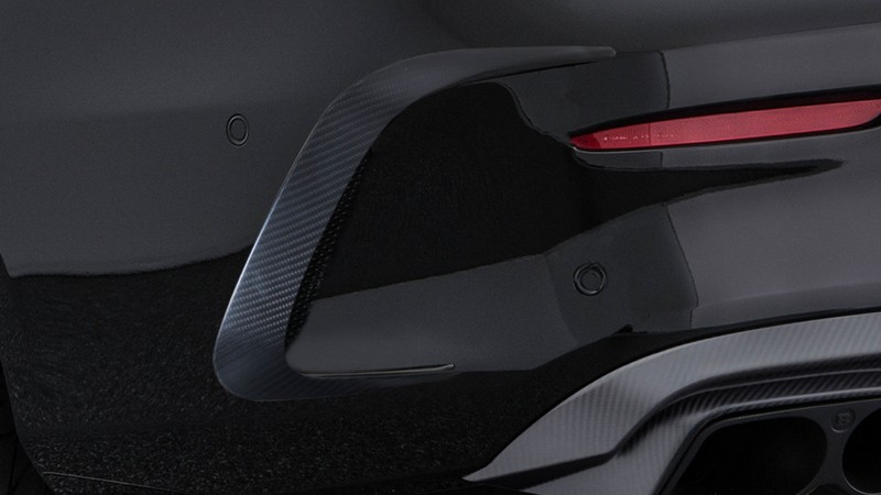 BRABUS Carbon Rear Fascia Inserts Glossy for C-Class C205 AMG C63 - Image 6