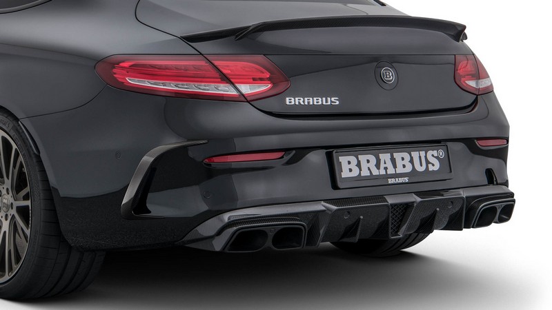 BRABUS Carbon Rear Fascia Inserts Glossy for C-Class C205 AMG C63 - Image 4