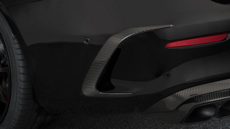 BRABUS Carbon Rear Fascia Inserts Glossy for C-Class C205 AMG C63 - Image 5