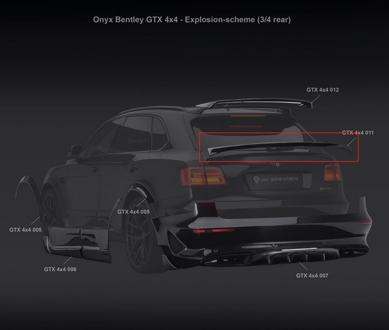 ONYX Carbon HSGT Rear Spoiler for 2017 Bentley GTX 4x4 - Image 2