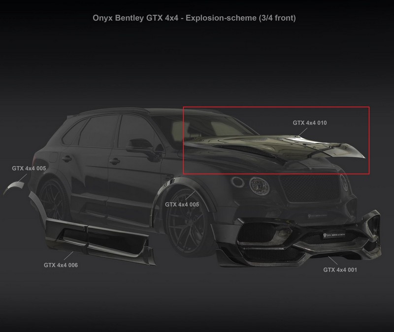 ONYX TS Vented Supersport Bonnet for 2017 Bentley GTX 4x4 - Image 2