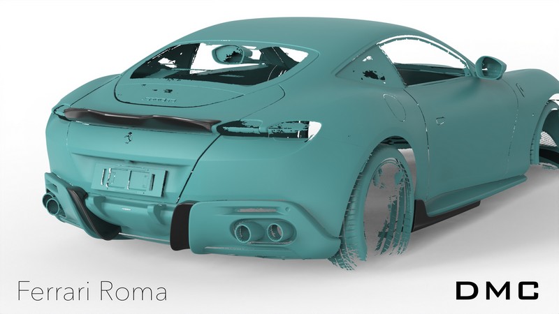 DMC Ferrari Roma Forged Carbon Fiber Rear Diffuser (DMC Aero Kit) fits the OEM Body Coupe - Image 7