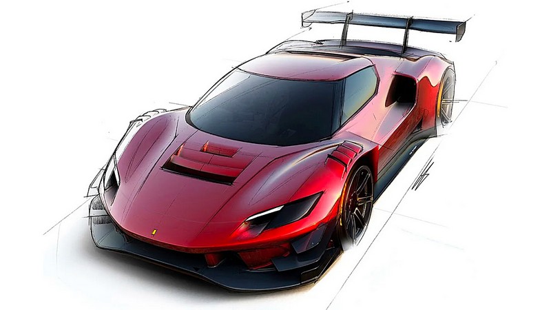 DMC Ferrari 296 GT3 Carbon Fiber Aero Kit - Rear Wing Spoiler fits the OEM 296 GTB Body Coupe, Spider & Assetto Fiorano