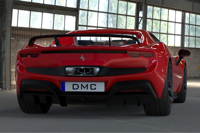 DMC Ferrari 296 GTB Carbon Fiber Aero Kit - Rear Wing Spoiler fits the OEM 296GTB Body Coupe, Spider & Assetto Fiorano - Image 3