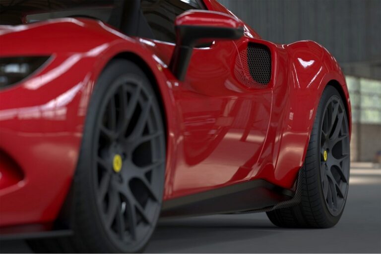 DMC Ferrari 296 GTB Carbon Fiber Aero Kit - Side Skirts - fit the OEM 296GTB Body Coupe, Spider & Assetto Fiorano
