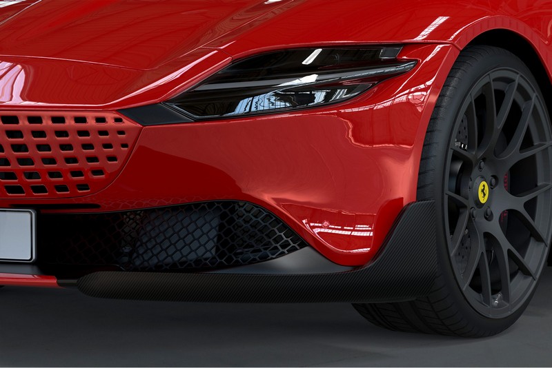 DMC Ferrari Roma Forged Carbon Fiber Front Lip Splitter (DMC Aero Kit) Fits the OEM Roma Coupe Body - Image 6