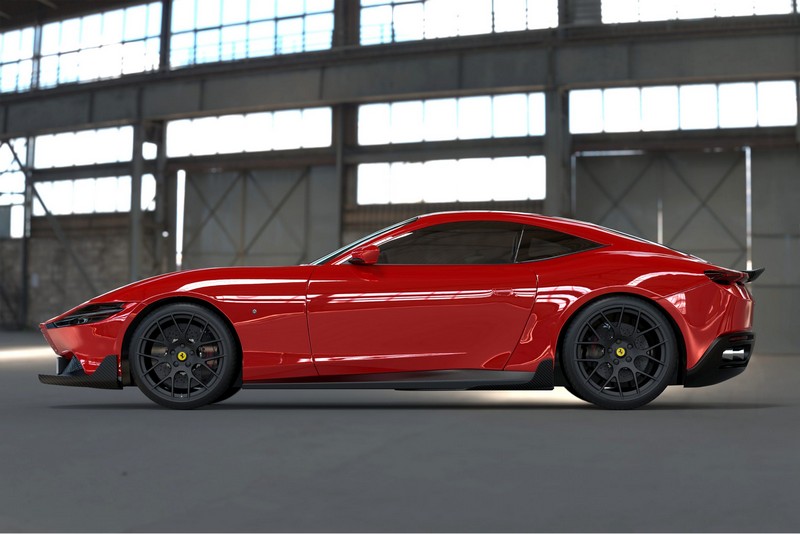 DMC Ferrari Roma Forged Carbon Fiber Front Lip Splitter (DMC Aero Kit) Fits the OEM Roma Coupe Body - Image 4