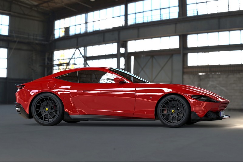 DMC Ferrari Roma Forged Carbon Fiber Front Lip Splitter (DMC Aero Kit) Fits the OEM Roma Coupe Body - Image 5