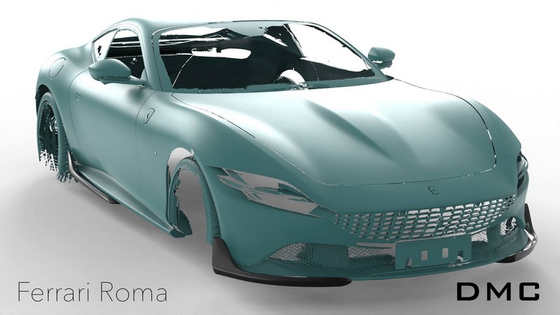 DMC Ferrari Roma Forged Carbon Fiber Front Lip Splitter (DMC Aero Kit) Fits the OEM Roma Coupe Body - Image 11