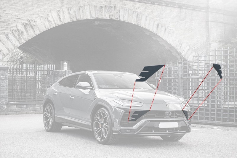 KAHN ABS Front Vent Winglets for Lamborghini Urus (2018-Present) - Image 2