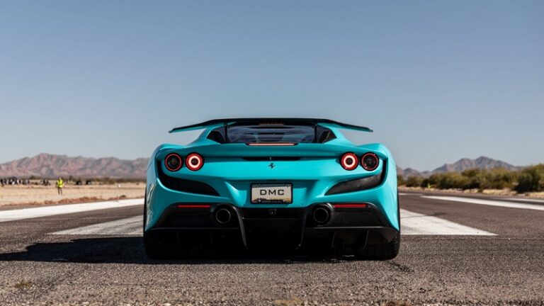 DMC Ferrari F8 Tributo Big Rear Wing - Forged Carbon Fiber Spoiler GT2 Style fits the OEM Coupe and Spyder Convertible Cabriolet