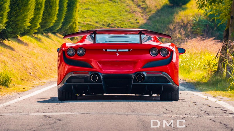 DMC Ferrari F8 Tributo Big Rear Wing - Forged Carbon Fiber Spoiler GT2 Style fits the OEM Coupe and Spyder Convertible Cabriolet - Image 4