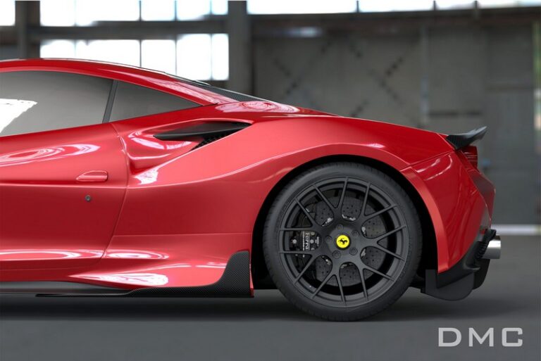 DMC Ferrari F8 Tributo - Forged Carbon Fiber Aero Kit - Side Skirts fit the OEM Body Coupe Spider