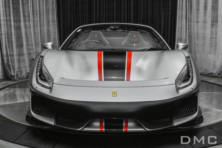 DMC Ferrari Pista Forged Carbon Fiber Front Bumper fits the OEM Body Coupe & Spider 488 GTB as a Facelift Conversion Kit
