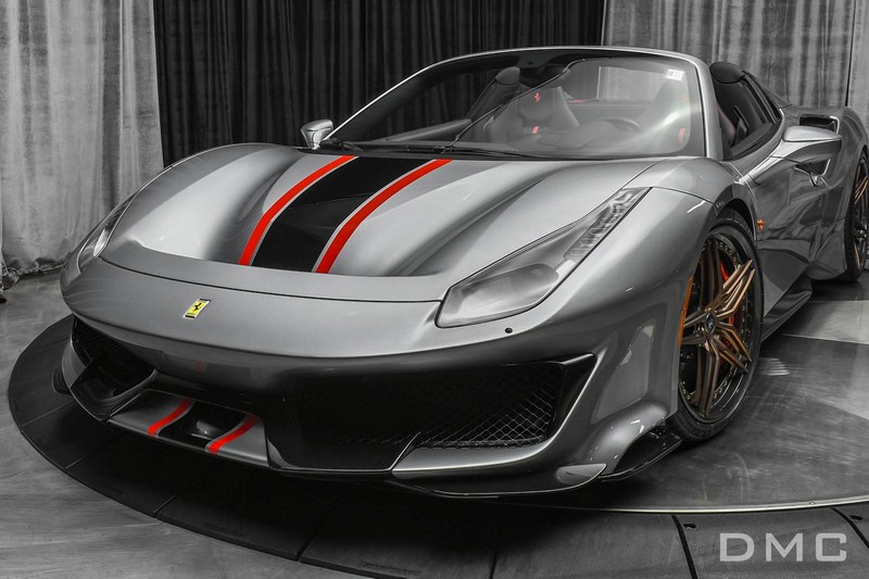DMC Ferrari Pista Forged Carbon Fiber Front Hood Bonnet fits the OEM Body Coupe & Spider 488 GTB as a Facelift Conversion Kit