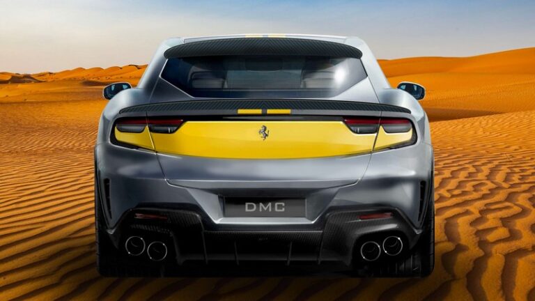 DMC Ferrari Purosangue: Forged Carbon Fiber Aero Kit: Trunk Rear Wing Spoiler fits the OEM SUV Body