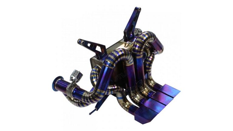 DMC Lamborghini Aventador Exhaust: Titanium: Gold or Blue Purple: Fits the OEM LP700 & LP720 System: With Valves & End Tips