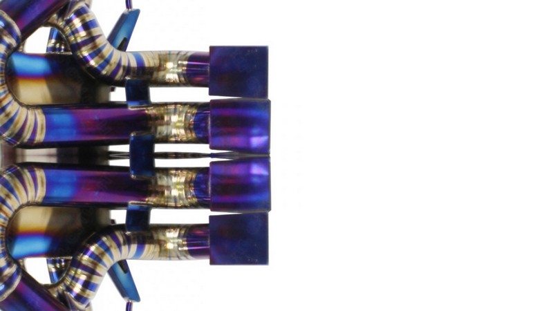 DMC Lamborghini Aventador Exhaust: Titanium: Gold or Blue Purple: Fits the OEM LP700 & LP720 System: With Valves & End Tips - Image 4