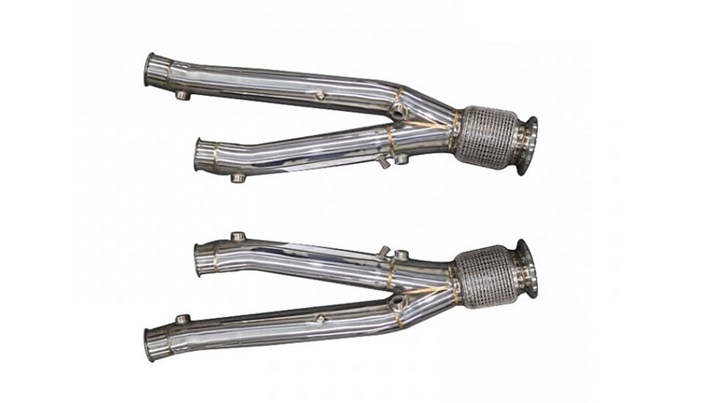 DMC Lamborghini Aventador SVJ Exhaust: Down Pipes: Stainless Steel T304: Fits the OEM System: Coupe & Spyder: With optional heat shield - Image 3