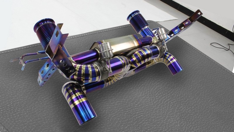 DMC Lamborghini Huracan “Edizione-GT” Valved Exhaust System: Made of Blue & Gold Titanium in Germany: Fits the OEM LP610 LP580 EVO Performante Coupe & Spyder - Image 4