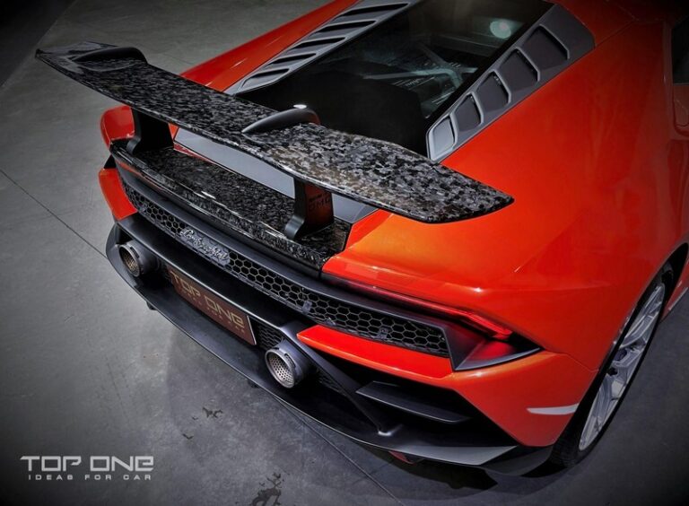 DMC Lamborghini Huracan EVO RWD Carbon Fiber Rear Wing Spoiler Performante Style fits the OEM LP610 LP580 Coupe & Spider