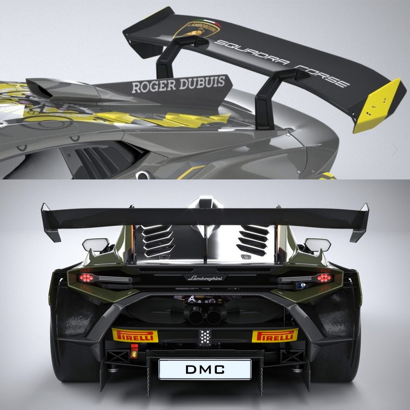 DMC Lamborghini Huracan Super Trofeo EVO2 Rear Wing: GT3 Rear Spoiler, Forged Carbon Fiber, Squadra Corse Style fits the OEM Coupe & Spider LP580 LP610, EVO, RWD and Performante - Image 4