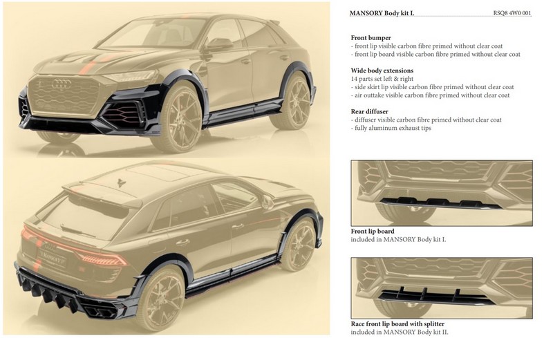 MANSORY Body kit I for Audi RSQ8 - Image 3