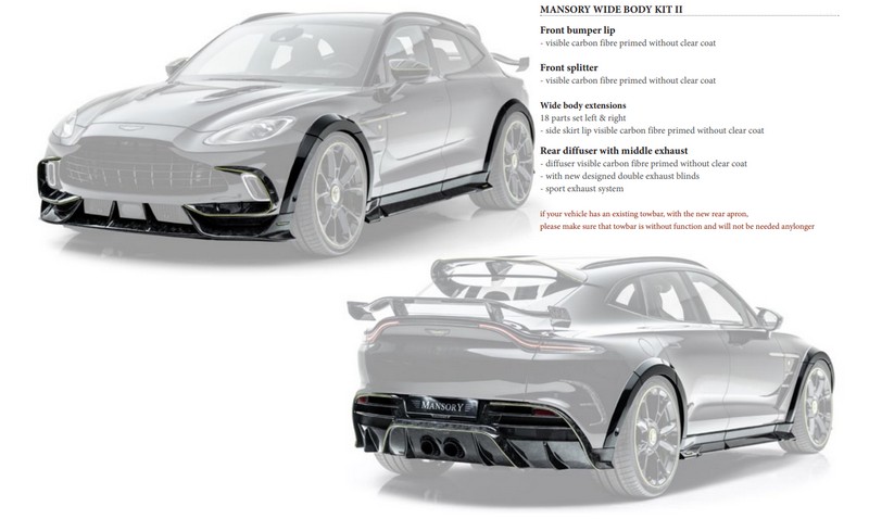 MANSORY Wide Body Kit II for Aston Martin DBX - Image 3