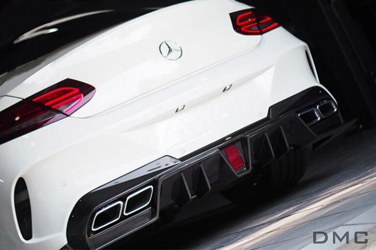 DMC Mercedes Benz AMG C43 & C63: C-Class Face-Lift: Forged Carbon Fiber Body Kit: Rear Bumper & Diffuser: Fits the OEM W205 Coupe & Cabriolet Convertible: Black Series Style (2019-2022)