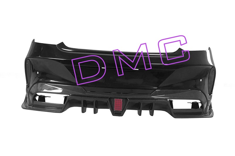 DMC Mercedes Benz AMG C43 & C63: C-Class Face-Lift: Forged Carbon Fiber Body Kit: Rear Bumper & Diffuser: Fits the OEM W205 Coupe & Cabriolet Convertible: Black Series Style (2019-2022) - Image 4
