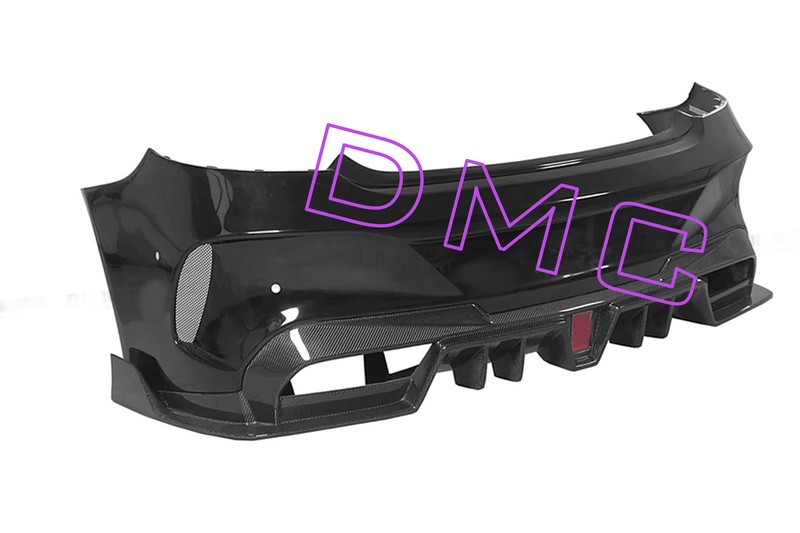 DMC Mercedes Benz AMG C43 & C63: C-Class Face-Lift: Forged Carbon Fiber Body Kit: Rear Bumper & Diffuser: Fits the OEM W205 Coupe & Cabriolet Convertible: Black Series Style (2019-2022) - Image 3