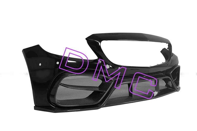 Mercedes Benz AMG C43 & C63: C-Class Face-Lift: Forged Carbon Fiber Body Kit: Front Bumper & Lip: Fits the OEM W205 Coupe & Cabriolet Convertible: Black Series Style (2019-2022) - Image 4