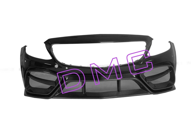 Mercedes Benz AMG C43 & C63: C-Class Face-Lift: Forged Carbon Fiber Body Kit: Front Bumper & Lip: Fits the OEM W205 Coupe & Cabriolet Convertible: Black Series Style (2019-2022) - Image 3