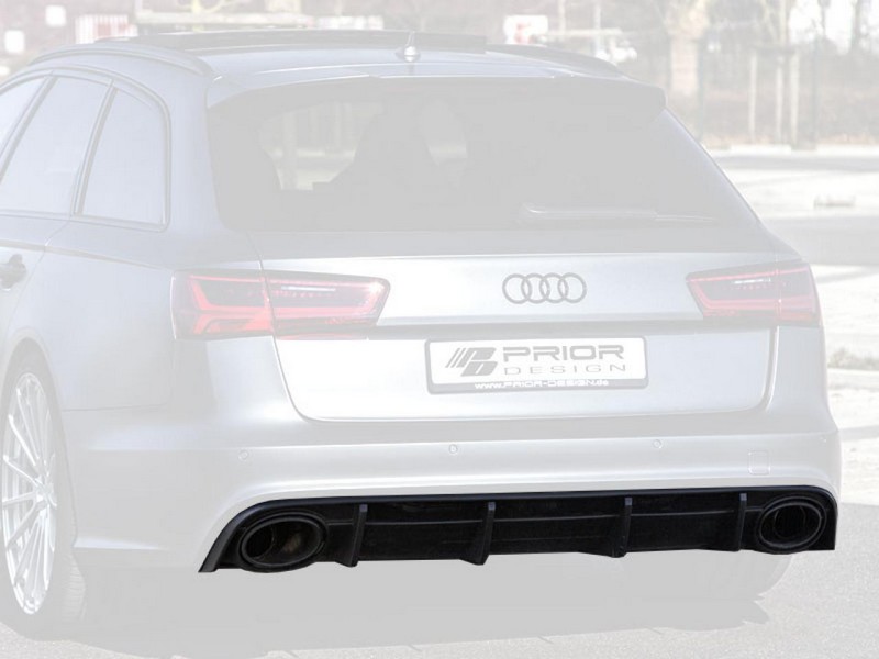 PRIOR-DESIGN PD600R Diffusor for PD600R Rear Bumper - Audi A6 Avant [C7] Facelift