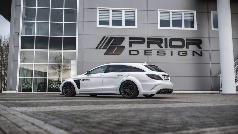 PRIOR-DESIGN PDV4 Side Skirts incl. Lip Spoiler for Mercedes CLS X218 Shooting Brake