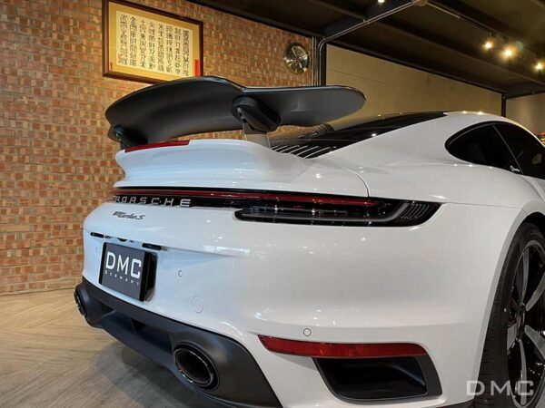 DMC Porsche 992 Turbo S Forged Carbon Fiber Wing OEM Replacement Spoiler fit s the OEM Coupe
