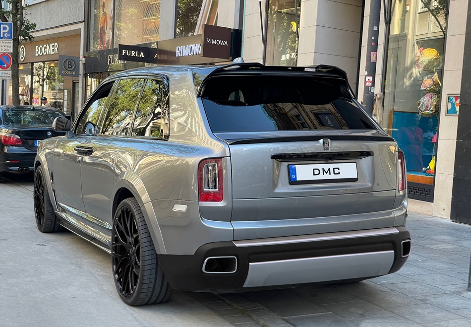 DMC Rolls Royce Cullinan Black Badge Forged Carbon Fiber Roof Wing Spoiler fits the OEM Body Kit