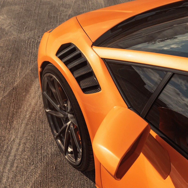 VORSTEINER Aero Front Fenders w/Integrated Vents and Splash Shields (2x2 Gloss Carbon) for Lamborghini Huracan Novara Edizione - Image 10