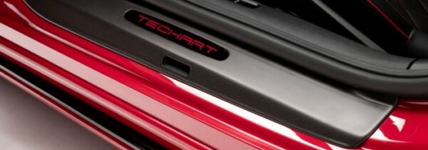 TechArt Glossy Carbon Fiber Customized & Illuminated Door Entry Guard for 992 Carrera | Targa | Turbo 2020+